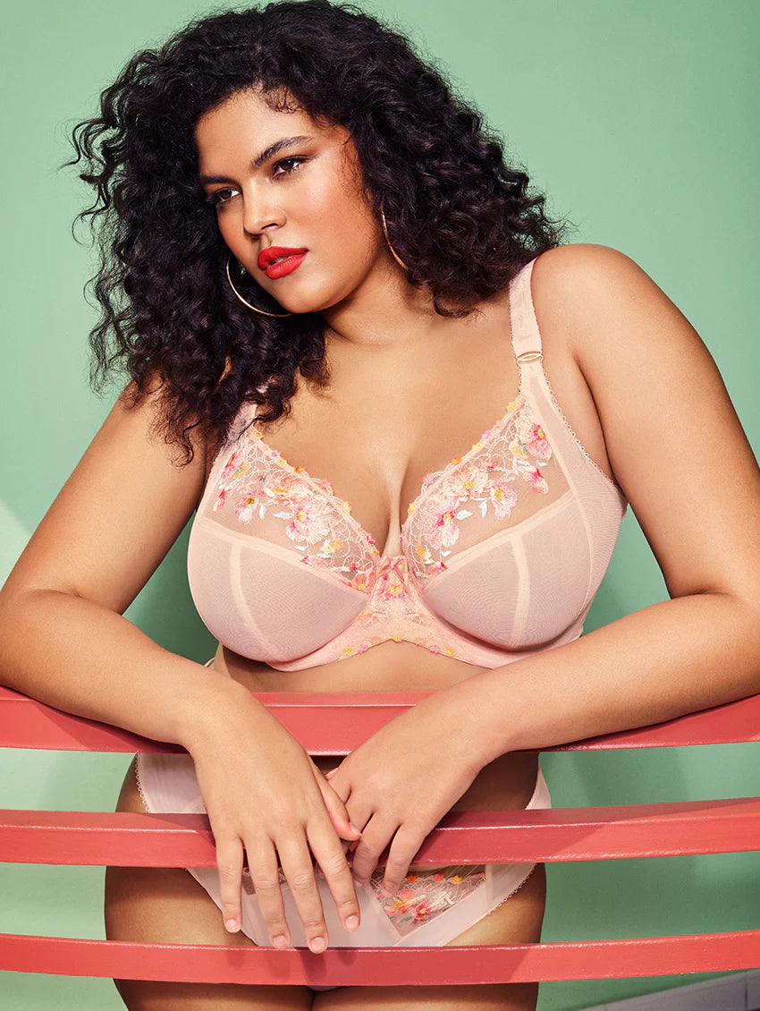 Himari Underwired Plunge Bra In Peach Whisper - Elomi