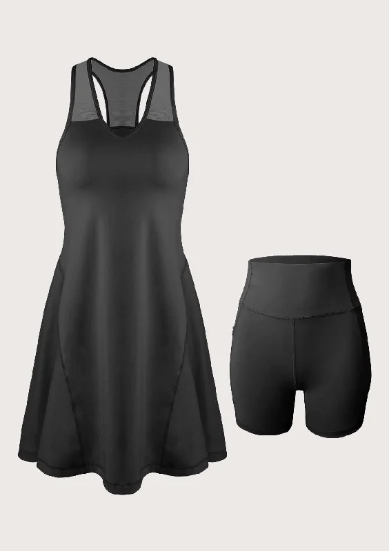 On The Move Sports Dress With Shorts Set