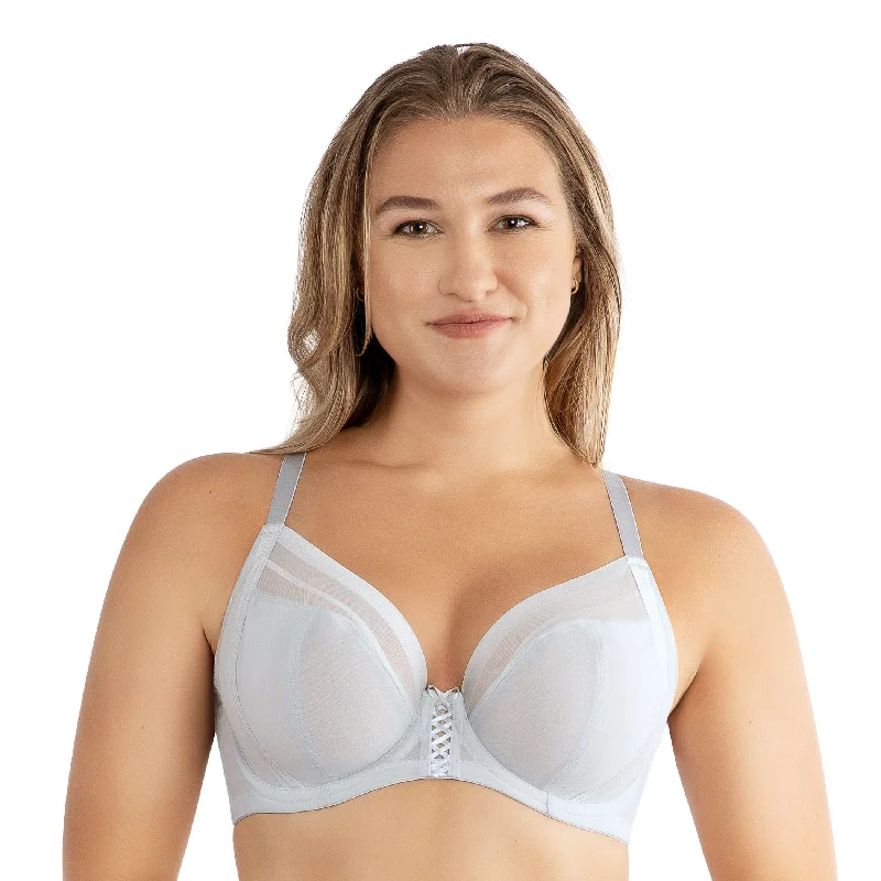 Shea Plunge Unlined Bra In Silver - Parfait