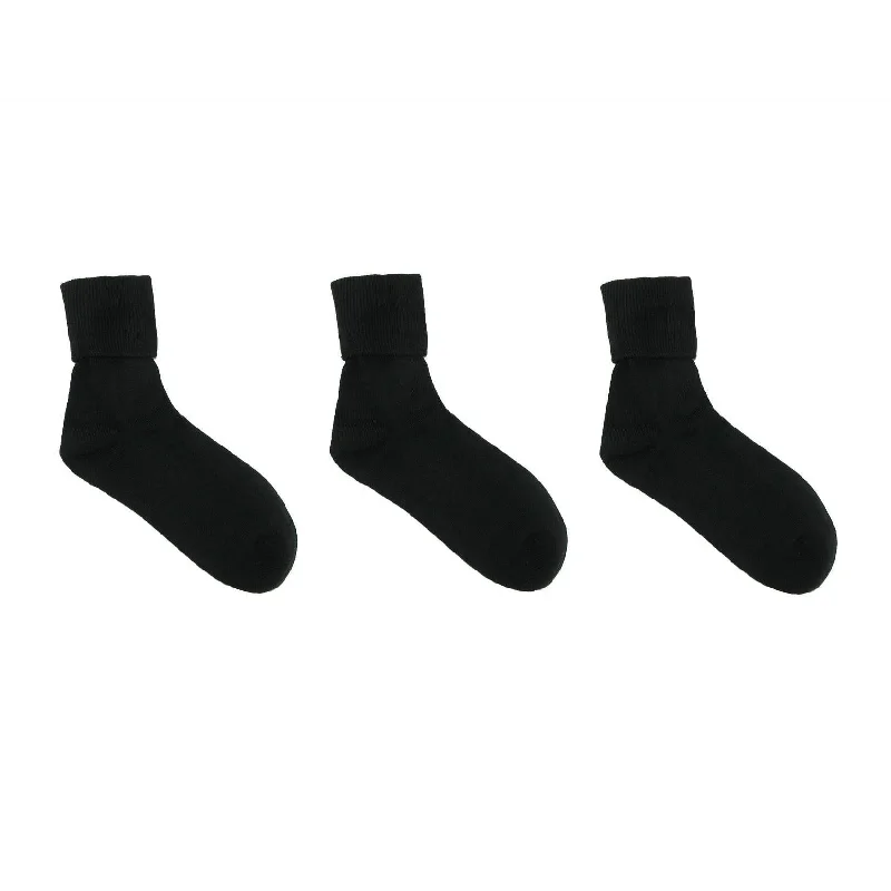 Women's Organic Cotton Turn Cuff Sock (Pack of 3)