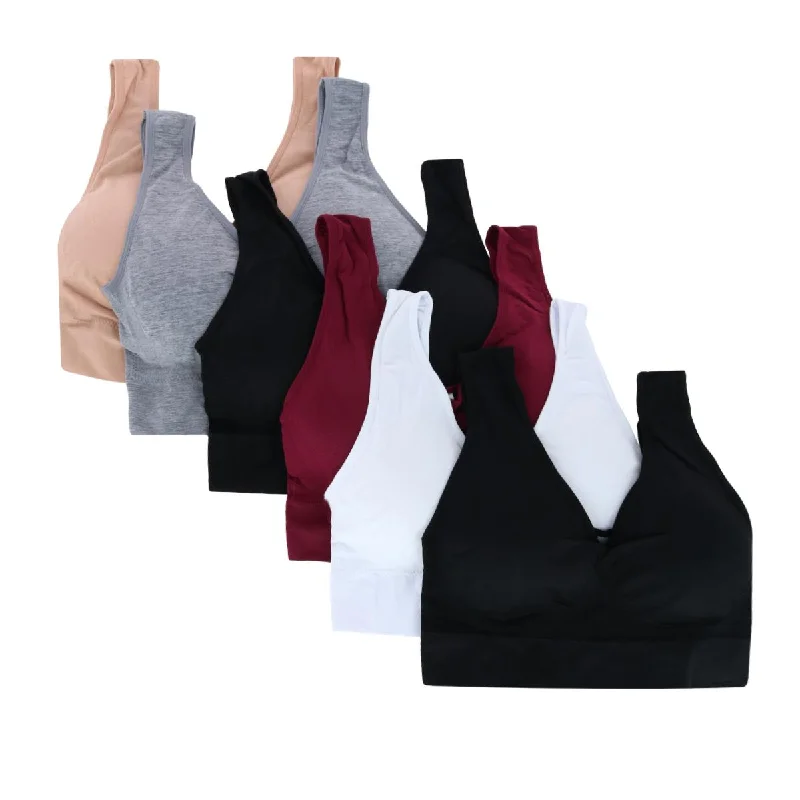 Women's Plus Size Seamless Sports Bra (6 Pack)