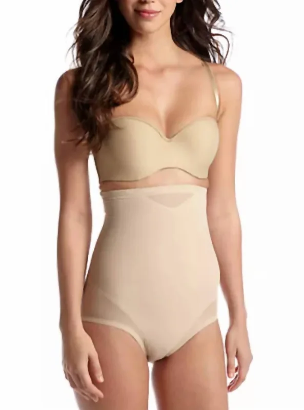 Wonderful Edge Hi-Waist Brief In Beige